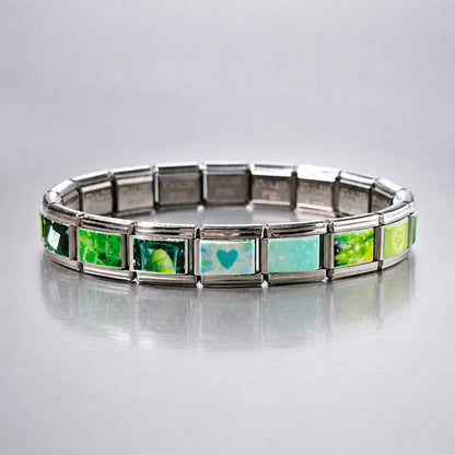 Lucky Green Club Italian Bracelet