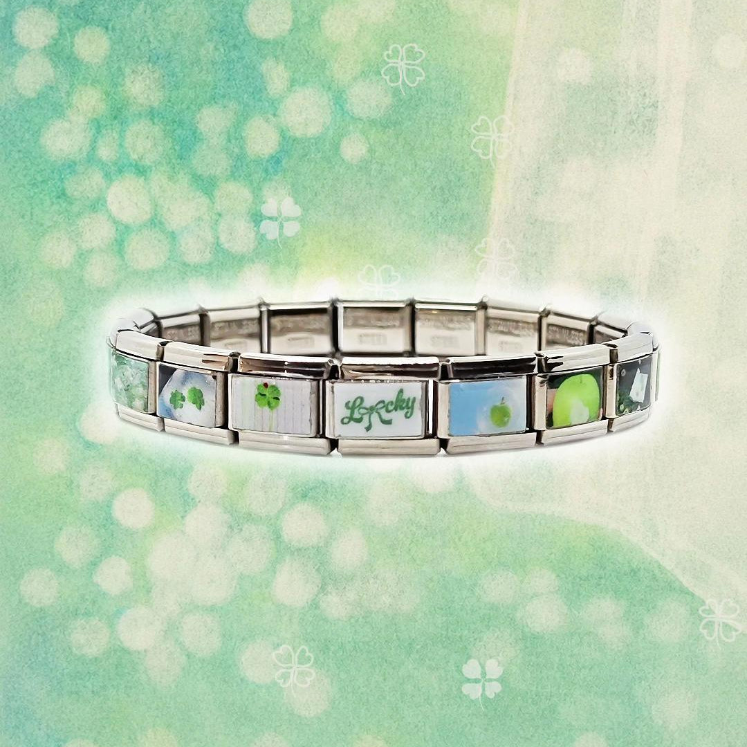 Lucky Green Club Italian Bracelet