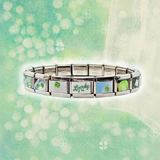 Lucky Green Club Italian Bracelet