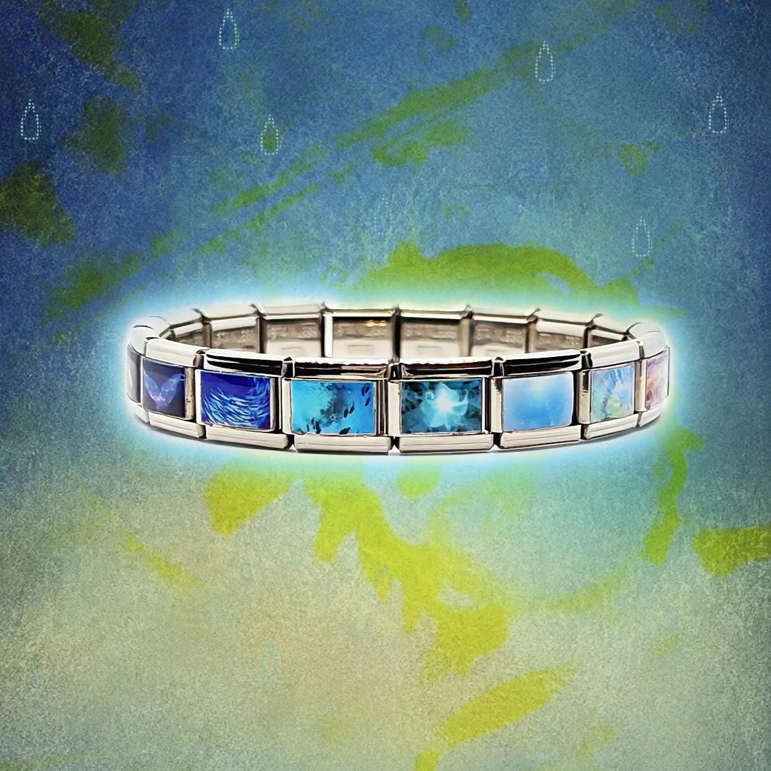 Aquarium on My Desktop Italian Bracelet