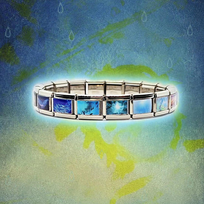 Aquarium on My Desktop Italian Bracelet