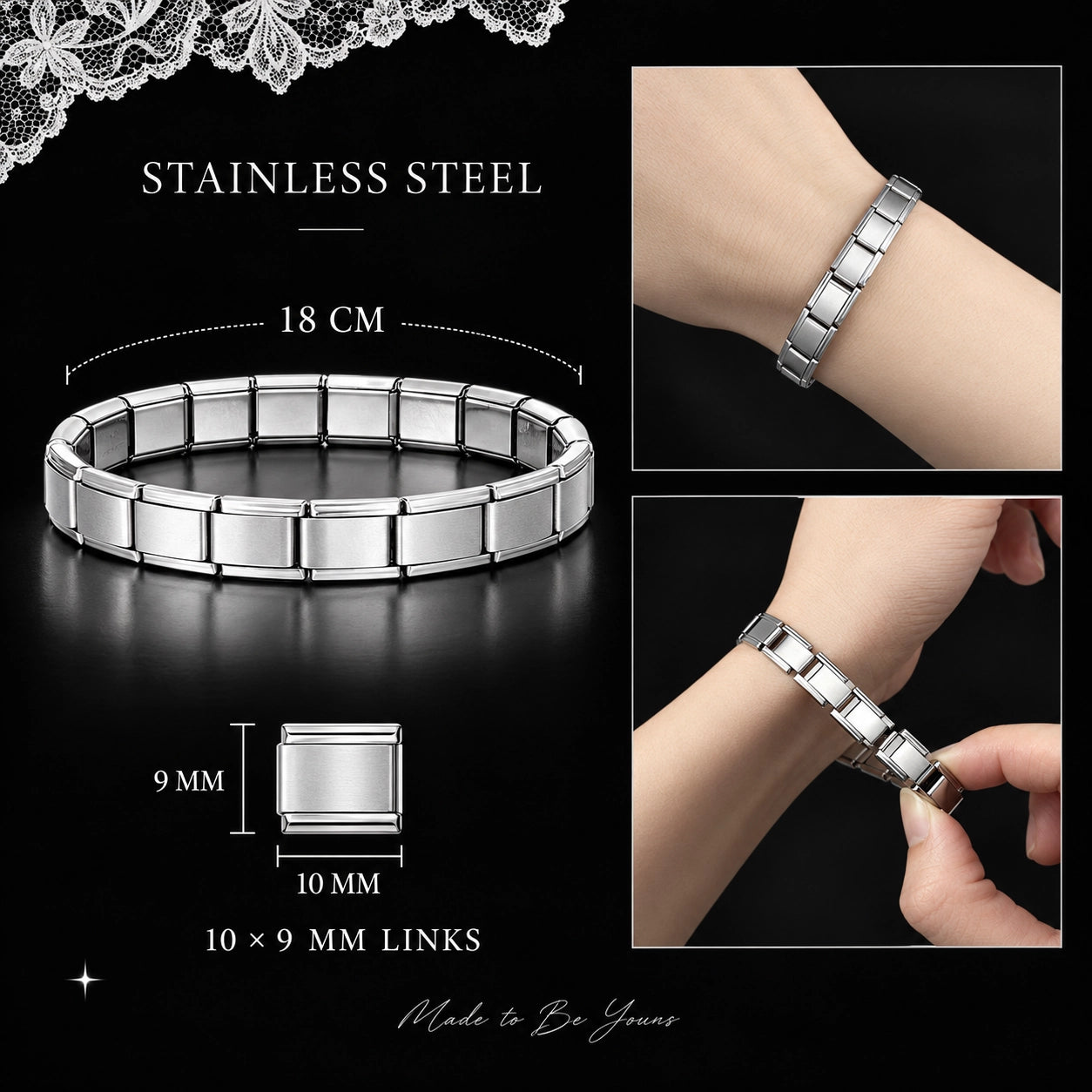 Blank Canvas — 18-Link Italian Charm Starter Bracelet