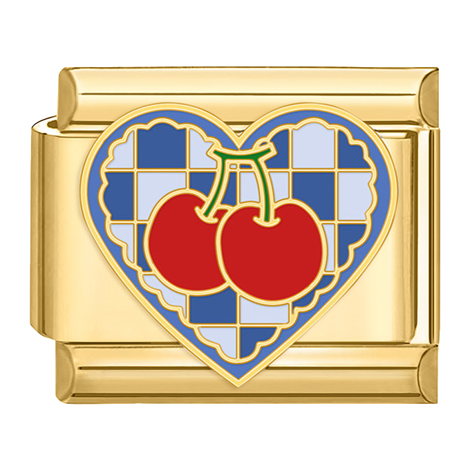 Cherry Love Window charm featuring cherry heart artwork