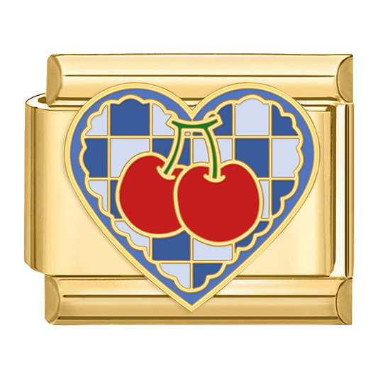 Cherry Love Window charm featuring cherry heart artwork