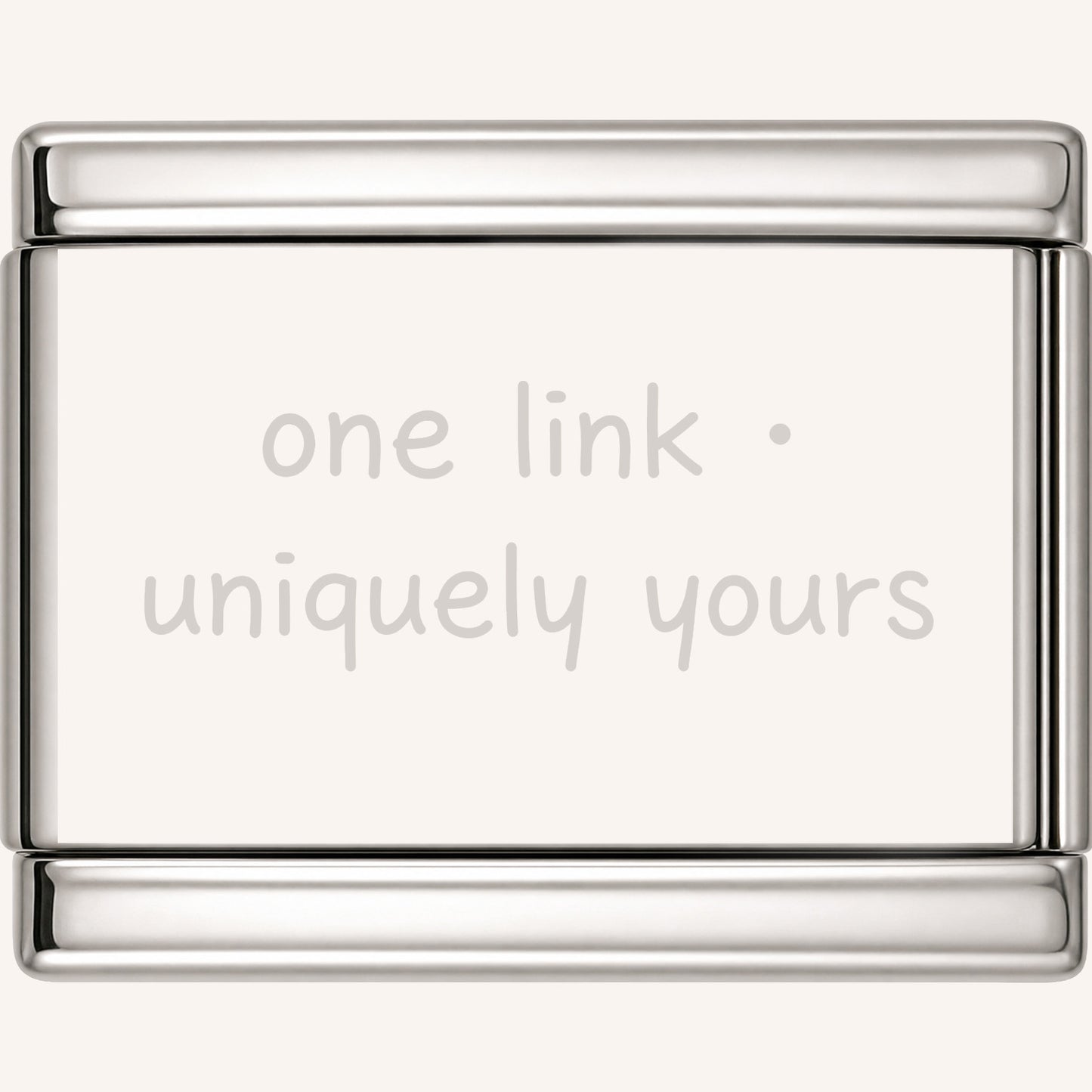 Custom photo Italian charm link made from a customer-uploaded image