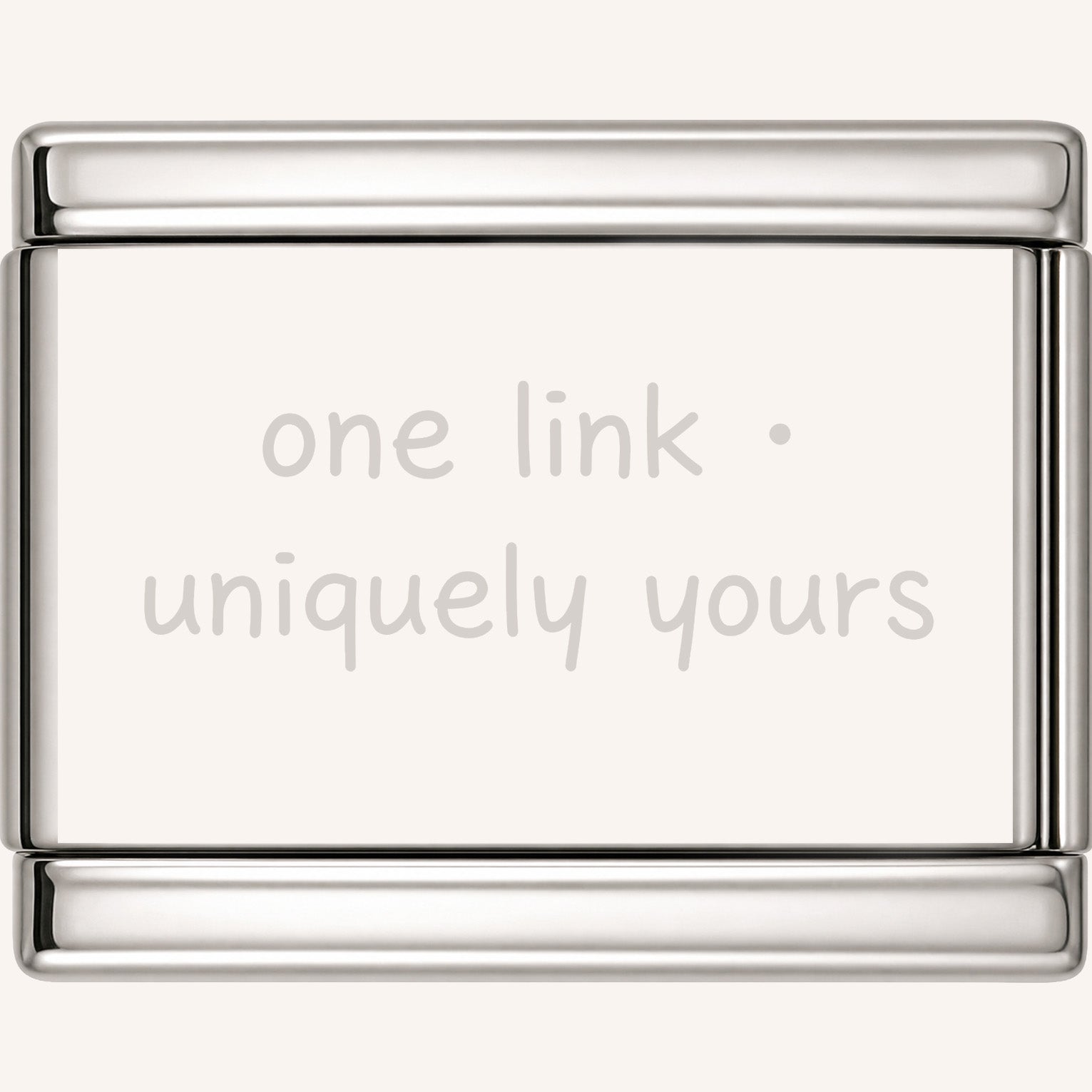 Custom photo Italian charm link made from a customer-uploaded image