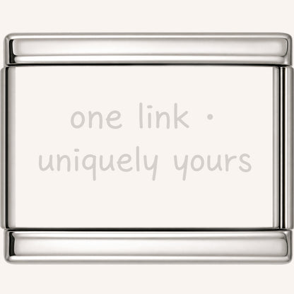 Custom photo Italian charm link made from a customer-uploaded image