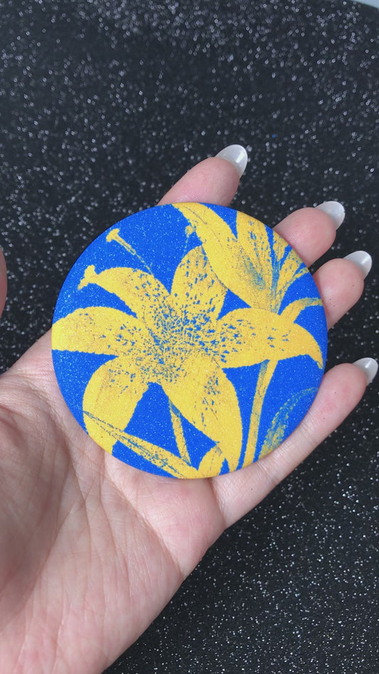 Electric Lily Flash Pocket Mirror