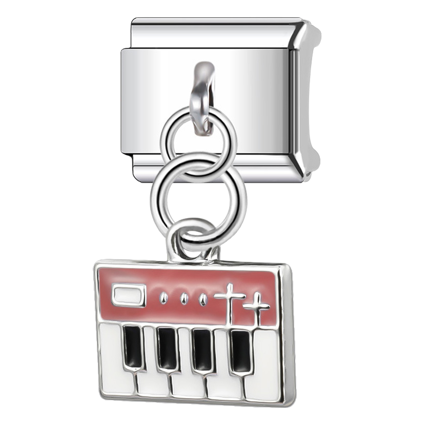 Tiny Piano Memory charm featuring miniature piano artwork