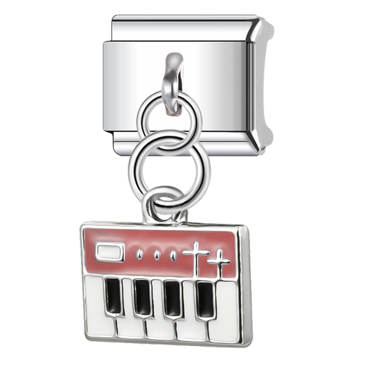 Tiny Piano Memory charm featuring miniature piano artwork